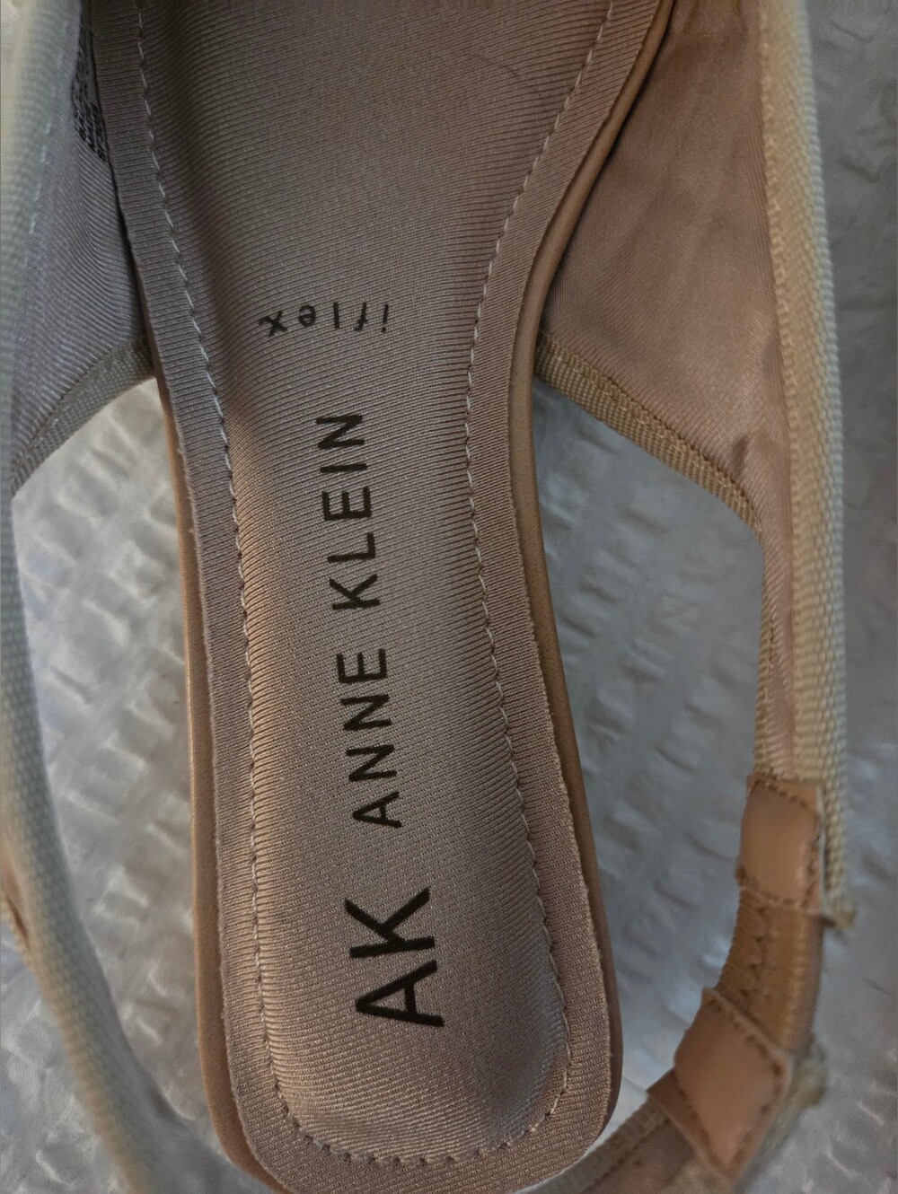 Anne Klein Quilted Ballet Slingback Flats Nude Pink Size 7.5 - Picture 4 of 6
